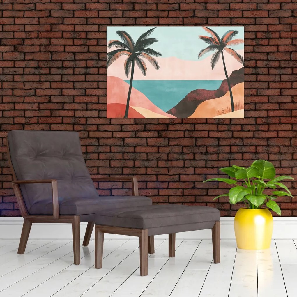 Obraz - Palmy pri mori (90x60 cm)