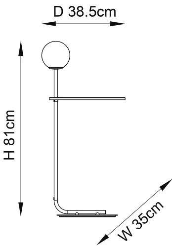 Endon 96713 - Stojacia lampa HALO 1xG9/3W/230V čierna/biela