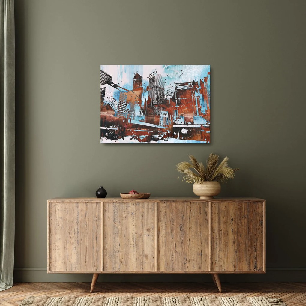 Sklenený obraz - Mrakodrapy (70x50 cm)
