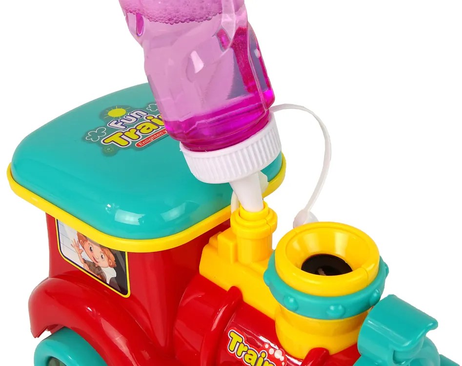 LEAN TOYS Bublifuk lokomotíva - červená