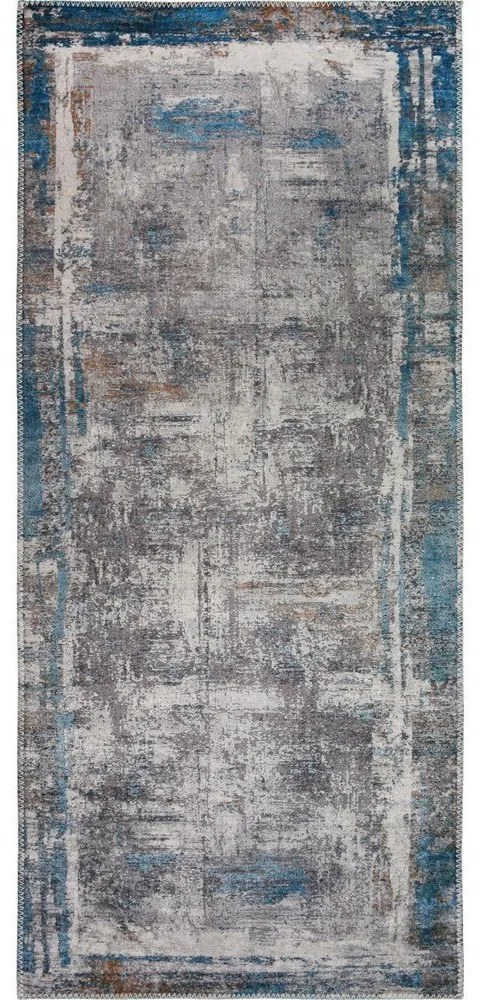 Modrý prateľný behúň 80x200 cm Abstract Colors Blue – Vitaus