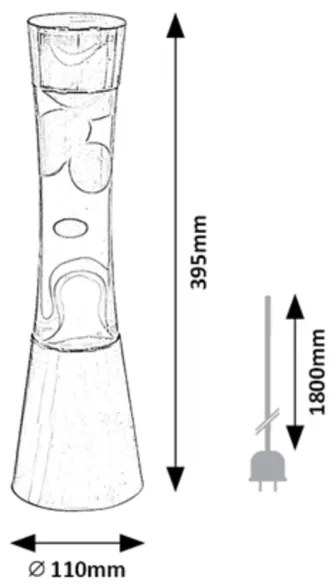 Rabalux 7028 - Lávová lampa MINKA 1xGY6,35/20W/230V multicolor
