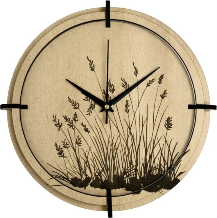 Drevené nástenné hodiny javor – tichý chod, prírodný dizajn | SENTOP HDF0587-MAPLE