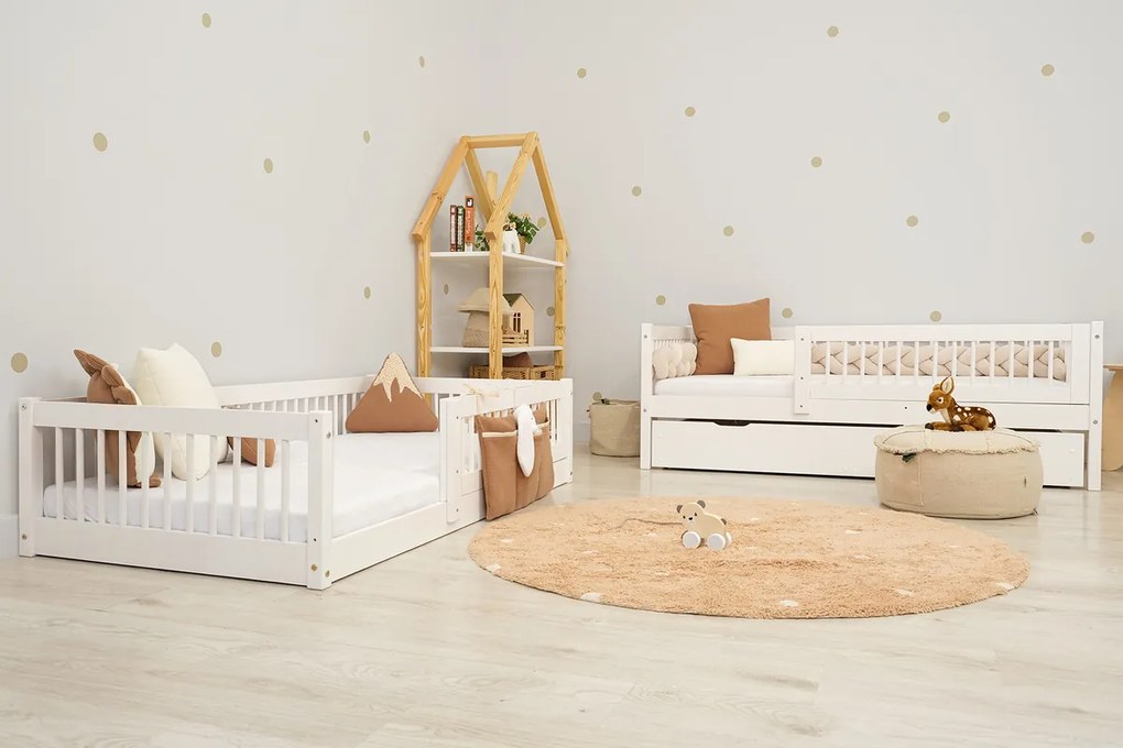 Ourbaby® 35986-0 Dětská postel Teddy Plus - bílá posteľ + úložný priestor 200x90 cm