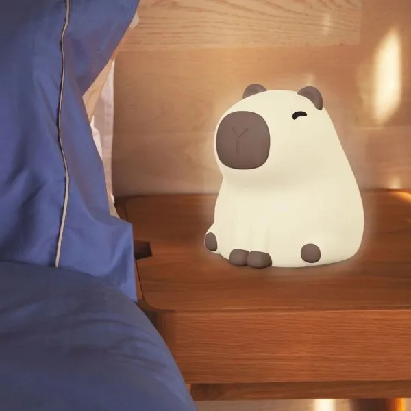 LED RGBW Stmievateľná detská lampa LED/1W/5V USB 1200 mAh kapybara