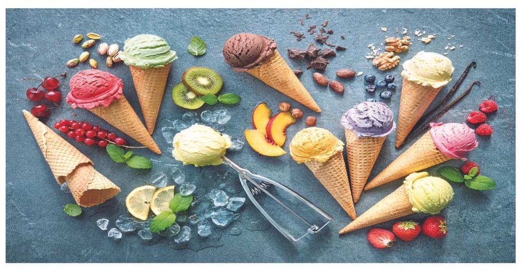 PLÁŽOVÁ OSUŠKA Z MIKROVLÁKNA ICE CREAM2 100X180 CM VZOROVANÁ