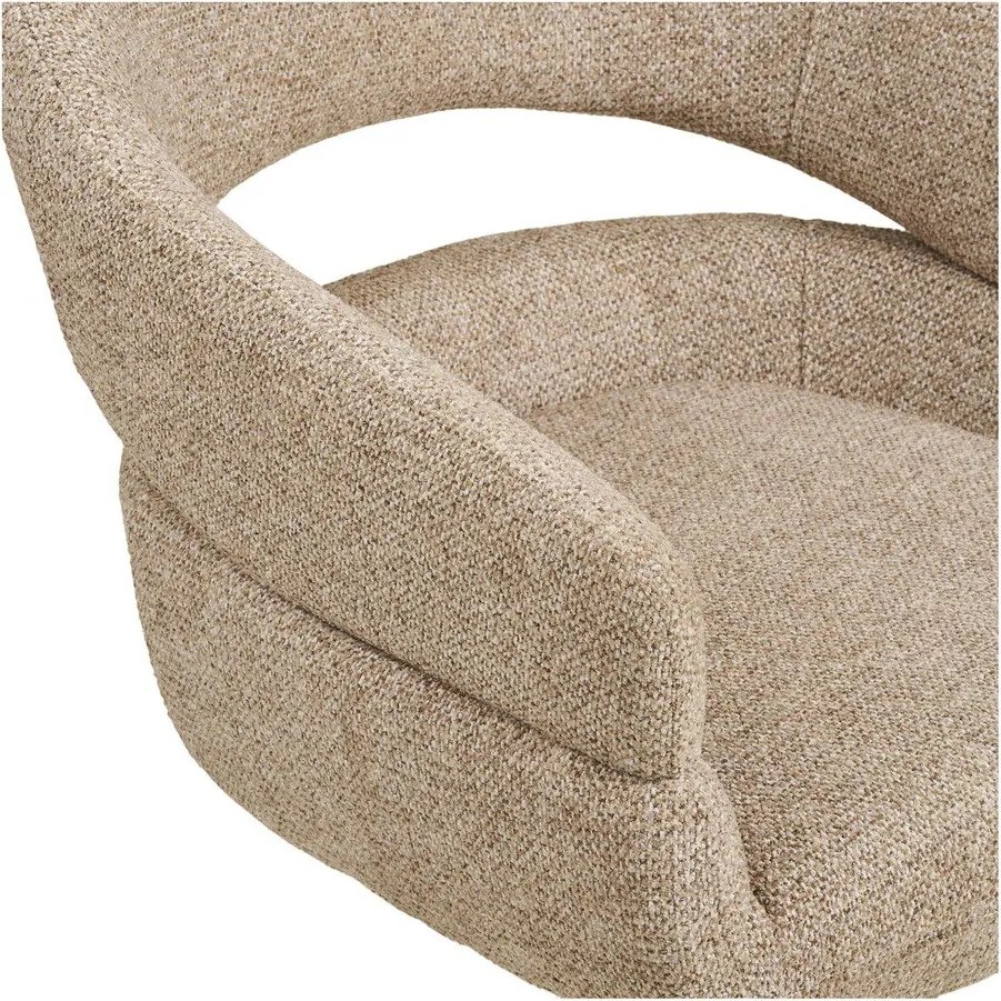 Béžové čalúnené jedálenské kreslo s podrúčkami Dover – House Nordic