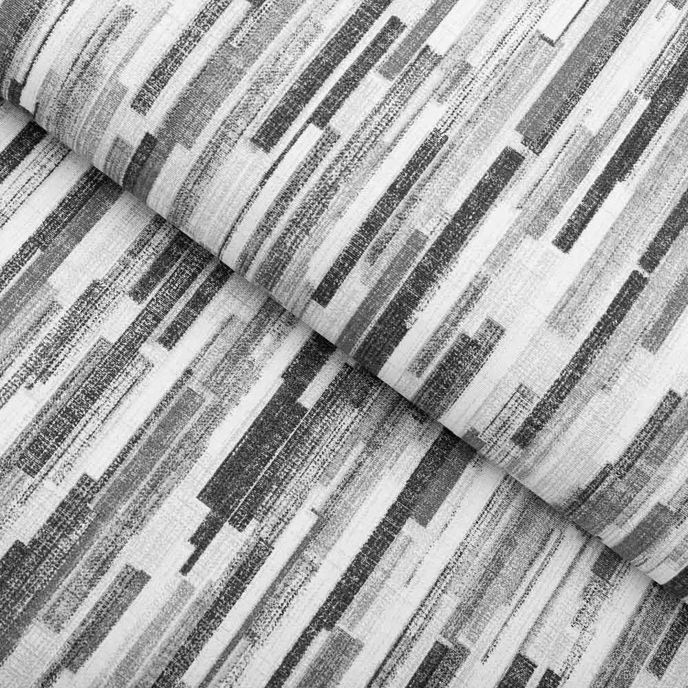 Biante Dekoračný záves Leona LN-175 Sivo-čierne pásiky 130x140 cm