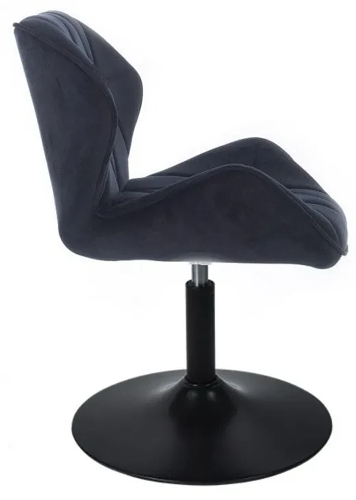 LuxuryForm DESIGN Stolička MILANO VELUR na čiernom tanieri - čierna