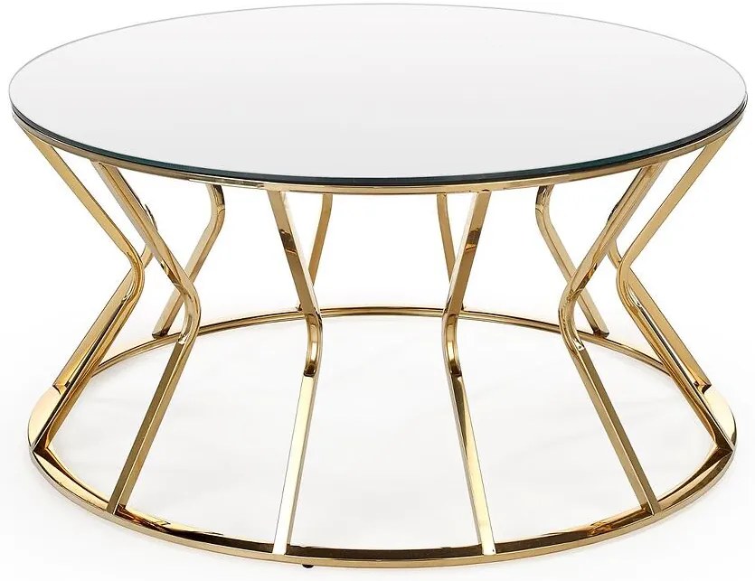 Konferenčný stolík Afina zrkadlo/zlatá