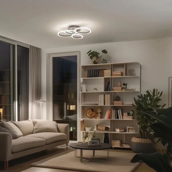 Brilagi - LED Stmievateľný prisadený luster ORBITS LED/50W/230V 3000-6500K antracit + DO