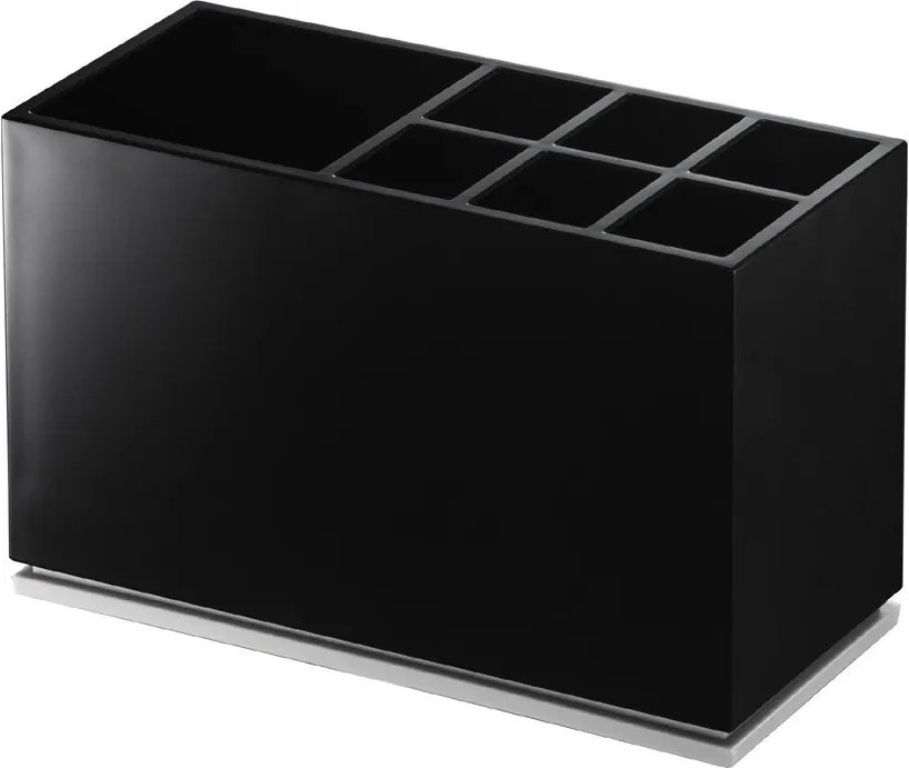 Čierny plastový stojan na zubné kefky Mist – YAMAZAKI