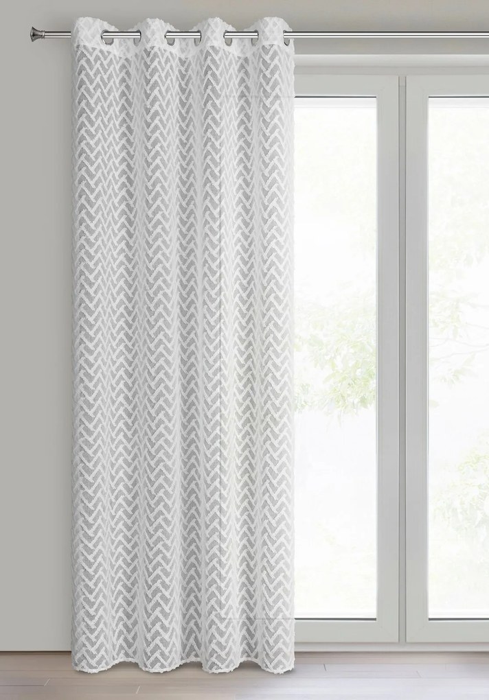 ZÁCLONA NA KRÚŽKOCH MELI1 140X250 CM BIELA