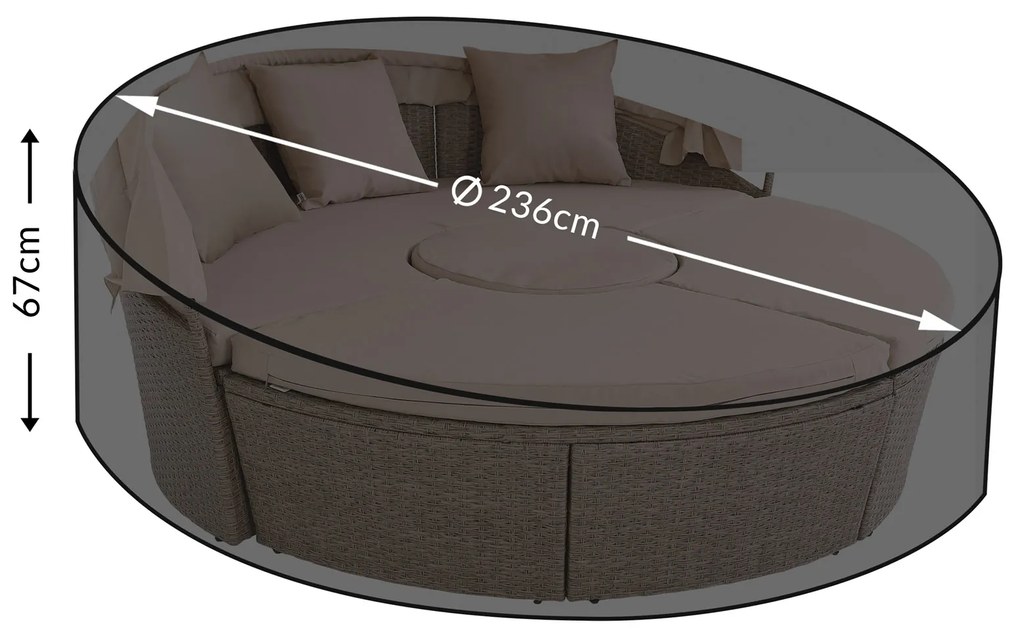 InternetovaZahrada Ochranný kryt Lazy pre posteľ Ø236 cm
