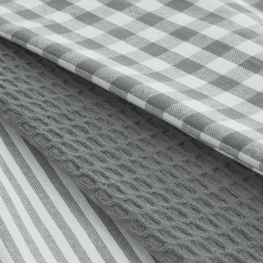 KUCHYNSKÁ UTIERKA LUCY SADA 3 KS 50X70 CM STRIEBORNÉ