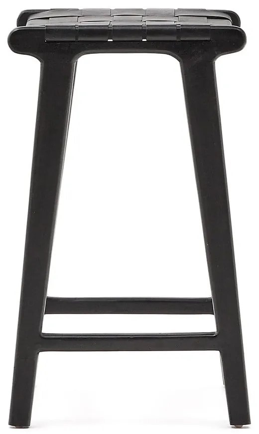 Čierna barová stolička z mahagónového dreva Calixta – Kave Home