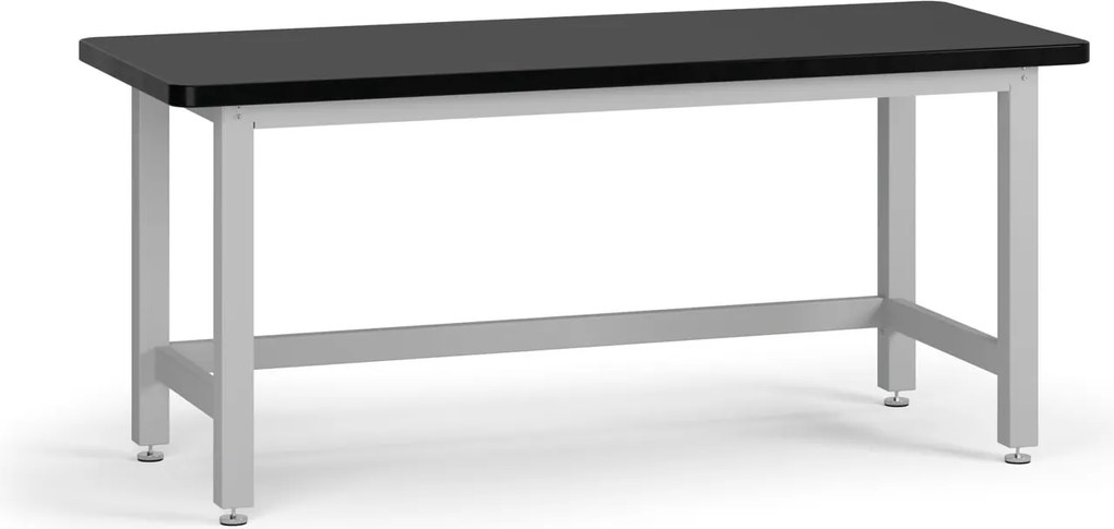 Pracovný stôl do dielne G4, stolová doska MDF + PVC, nosnosť 1000 kg, 1800 mm