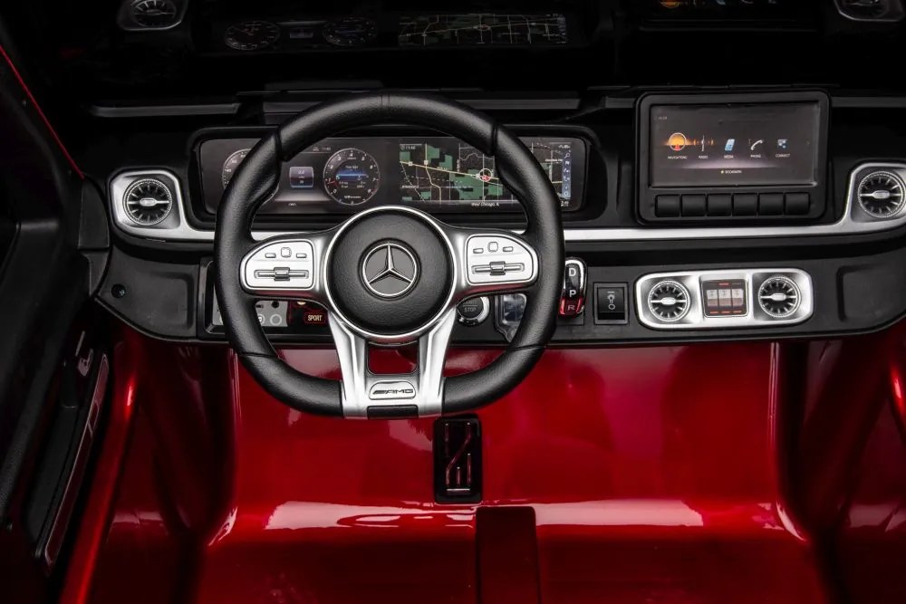 LEAN CARS Elektrické autíčko Mercedes G63 XXL červené lakované 4x4 24V