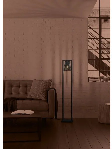 Eglo 390006 - Stojacia lampa BOGOTA 1xE27/40W/230V čierna