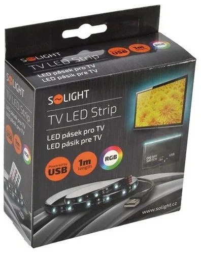 Solight WM504 - SADA 2x LED RGB Pásik pre TV s ovládačom IP65 LED/USB 50cm
