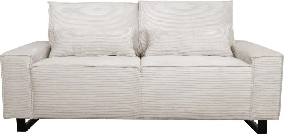 Dvojmiestna pohovka Cassino, krémová štruktúrovaná látka