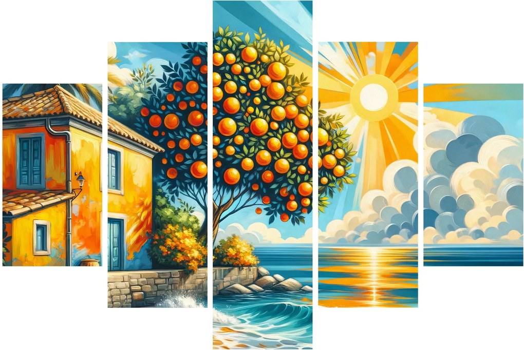 Obraz - Dom s pomarančmi I. (150x105 cm)