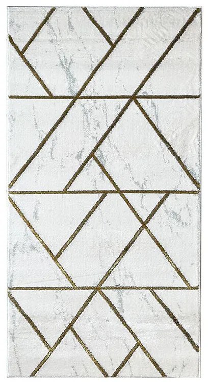 Koberec Frisee Diamond 0,8/1,5 A0052 biela/zlatá