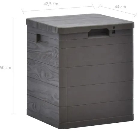 vidaXL Záhradný úložný box hnedý 90 l-