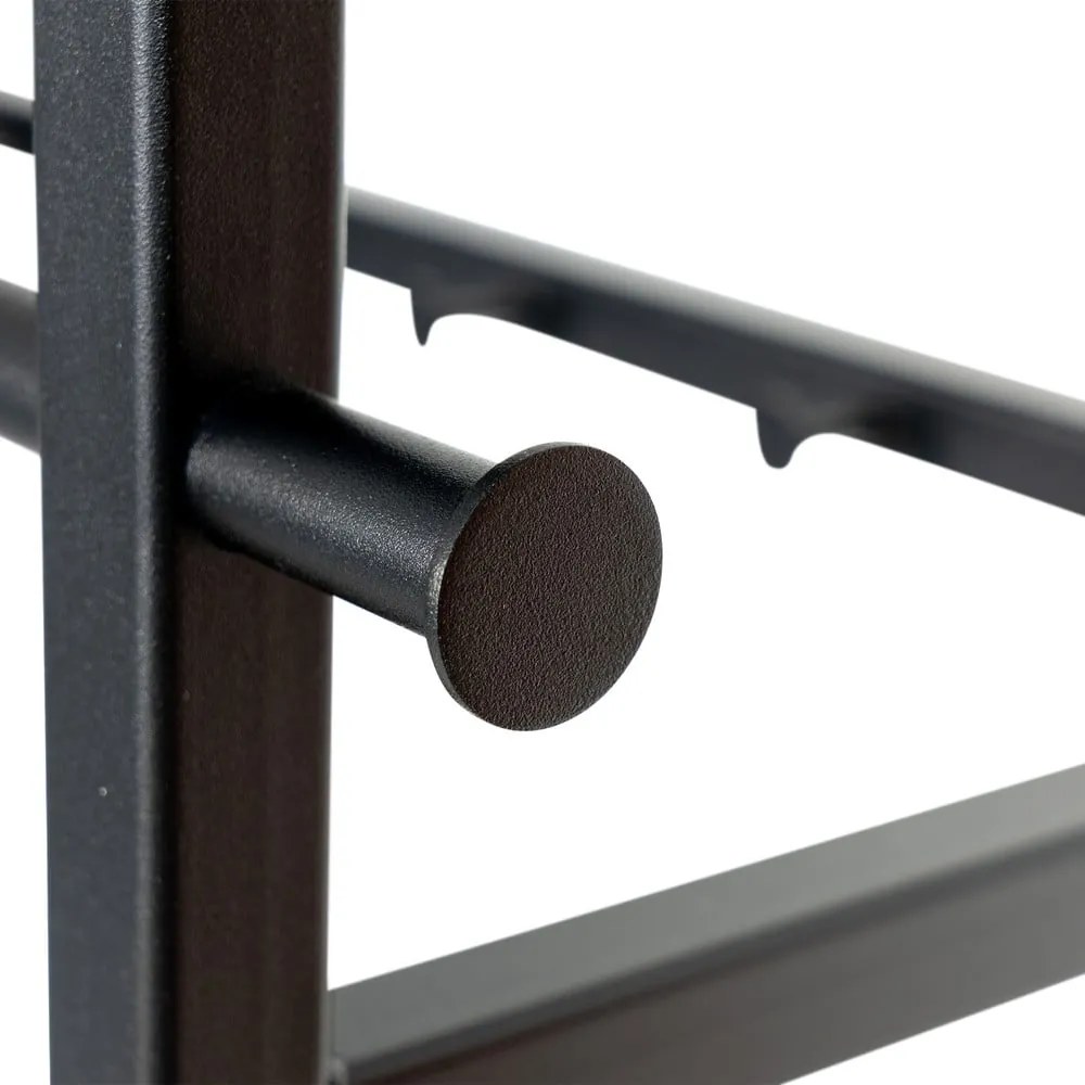 Čierny kovový nástenný vešiak s poličkou 76 cm Marco – Spinder Design