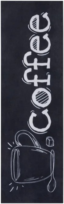 Koberec / Behúň Hanse Home Cook & Clean Runner Cup Of Coffee čierny / biely