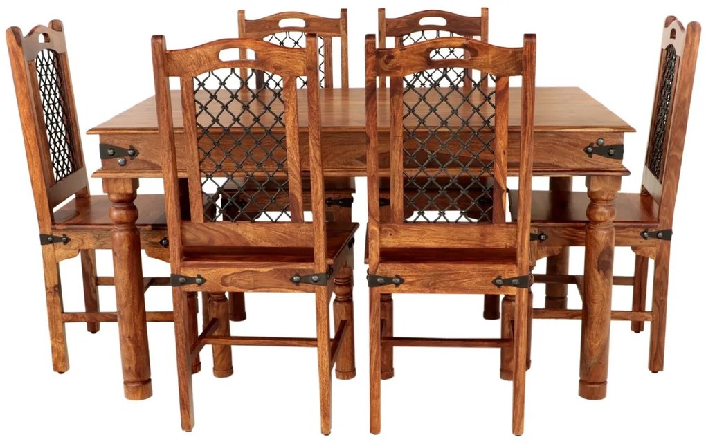 furniture-nabytek.cz - Kuchynská súprava stôl a stoličky pre 6 osôb z masívneho palisandrového dreva