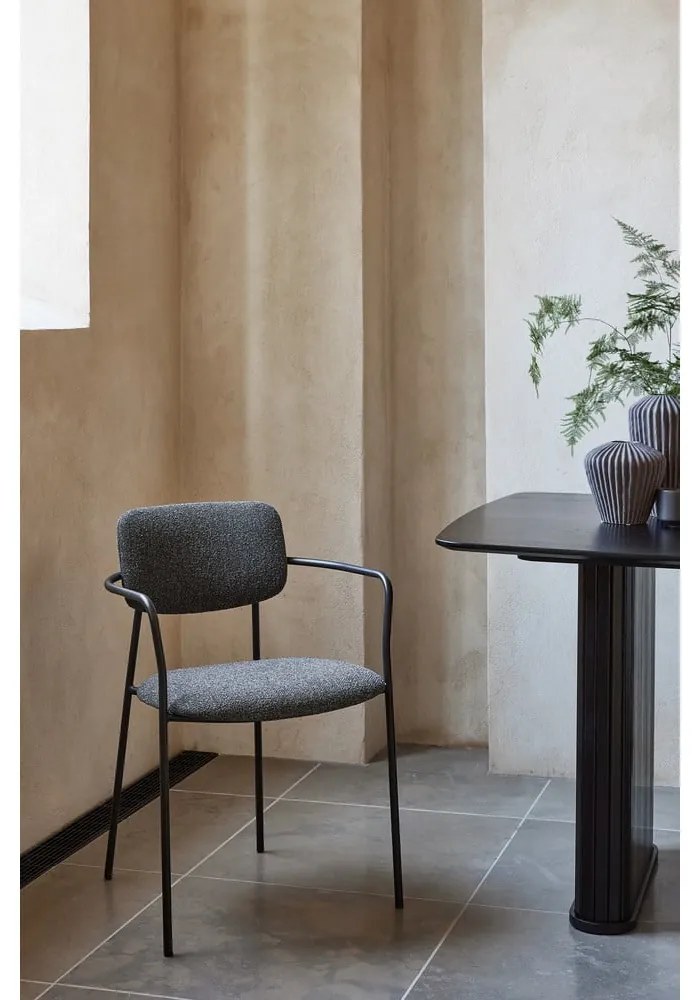 Tmavosivá jedálenská stolička Zama – Unique Furniture