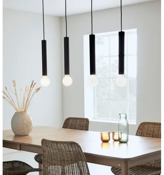 Markslöjd 108264 - Luster na lanku SENCILLO 4xE27/40W/230V čierna