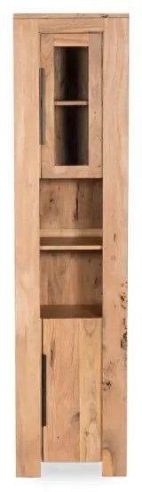 furniture-nabytek.cz - Masívna kúpeľňová skrinka Auckland z akáciového dreva, lakovaná, hnedá – 45×35×185 cm