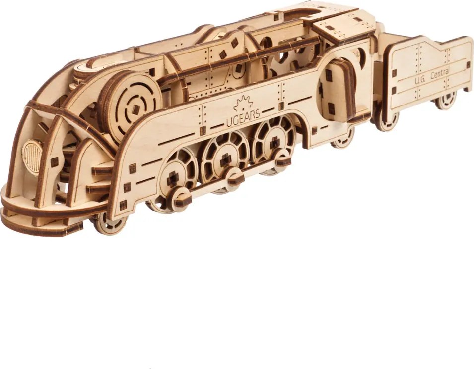 Ugears 3D mechanické puzzle Mini lokomotíva 172 ks