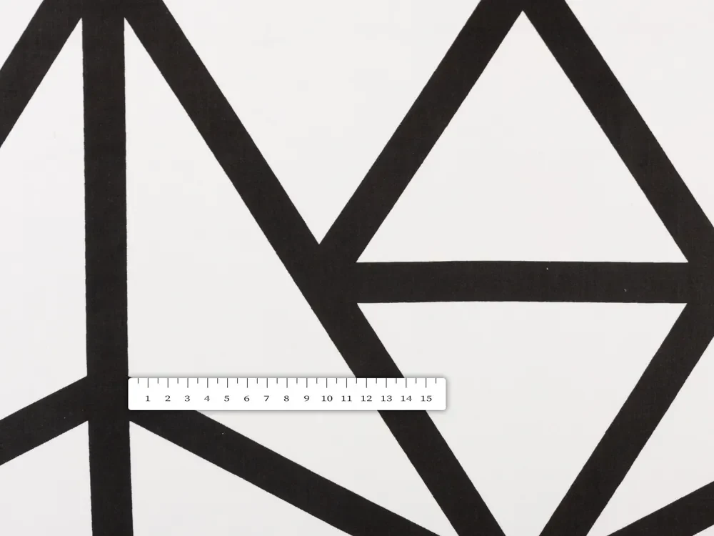 Biante Bavlnená obliečka na vankúš Sandra SA-577 Čierne geometrické vzory na bielom 45 x 45 cm