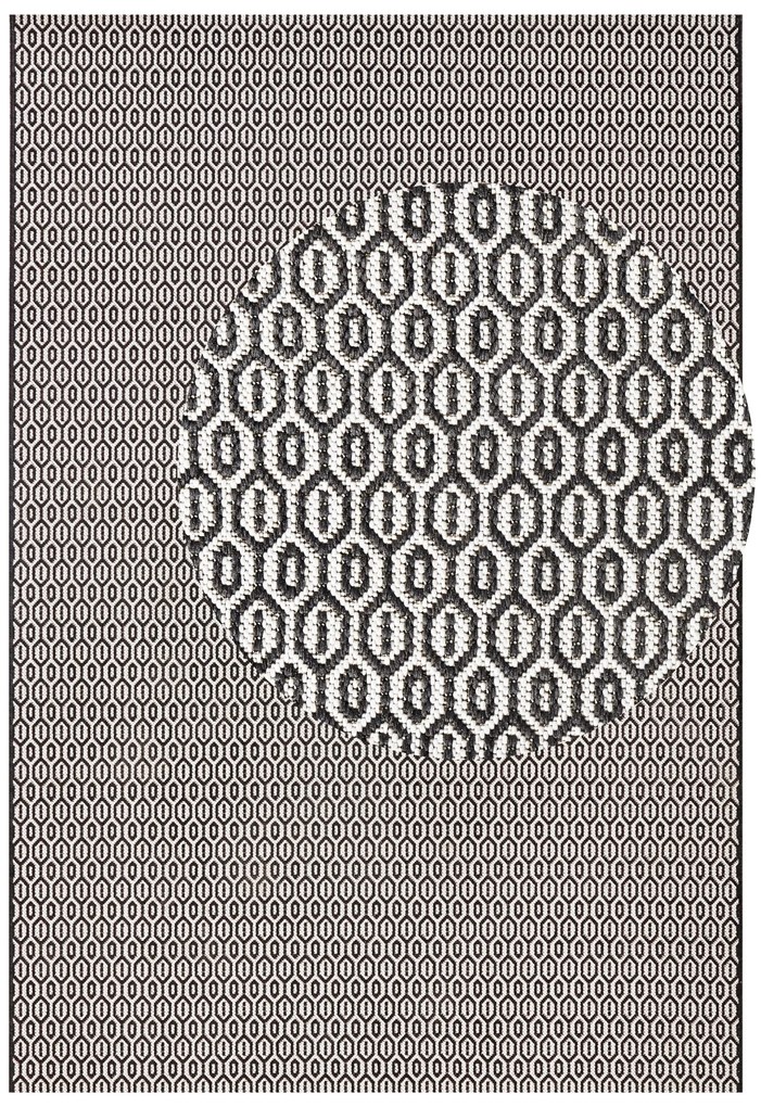 Kusový koberec Meadow 102474 Black – na von aj na doma, 200x290, čiernobiela, chodba / predsieň, Hanse Home