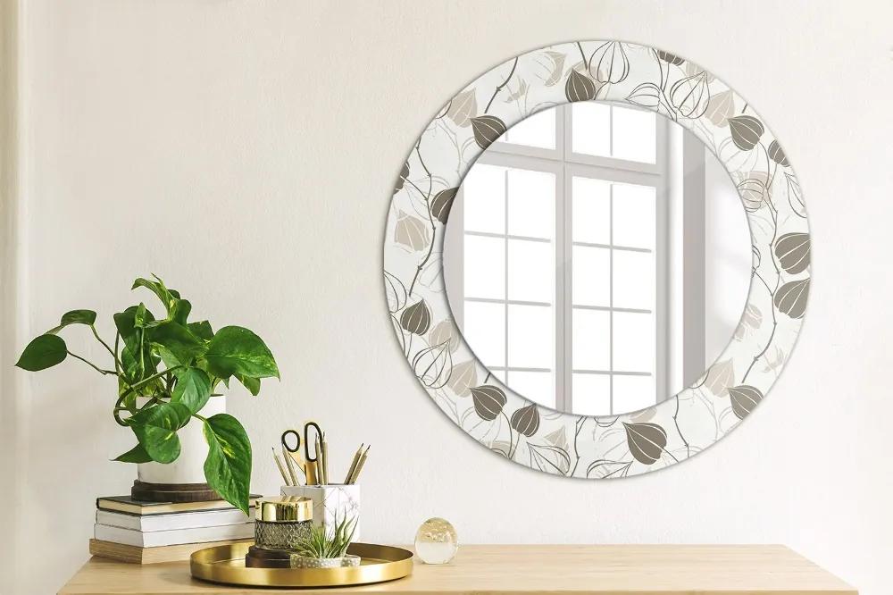 Okrúhle ozdobné zrkadlo Abstraktný kvetinový fi 50 cm