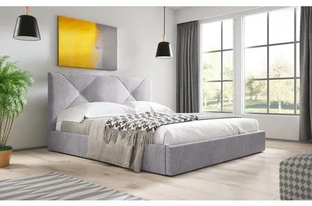 Čalúnená posteľ KARINO rozmer 140x200 cm Sivá