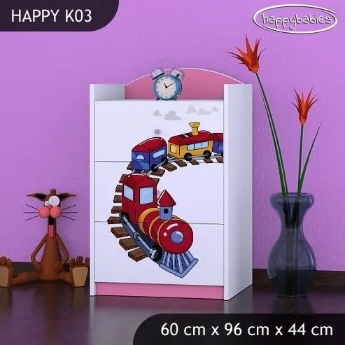 Detská komoda MAŠINKA - TYP 3