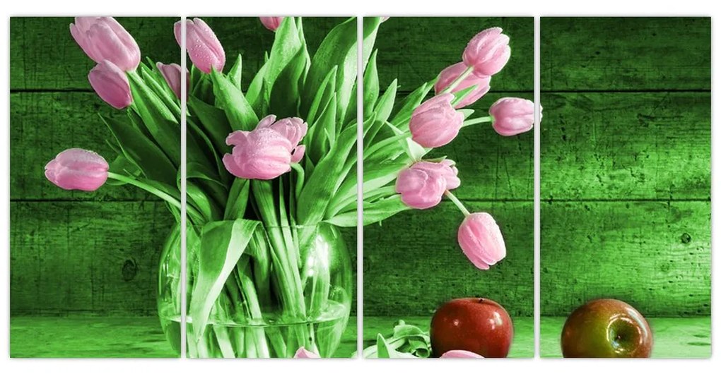 Tulipány vo váze, obraz na stenu