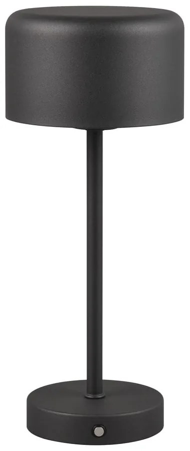 Matne čierna LED stmievateľná stolová lampa (výška 30 cm) Jeff – Trio