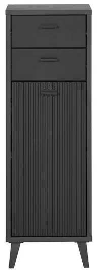 Livarno home Kúpeľňová skrinka vo zvlnenom vzhľade, antracitová (100378831)