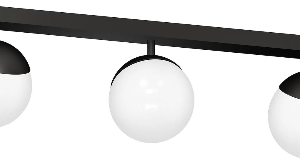 Stropné svietidlo Sfera, 3x biele sklenené tienidlo, b