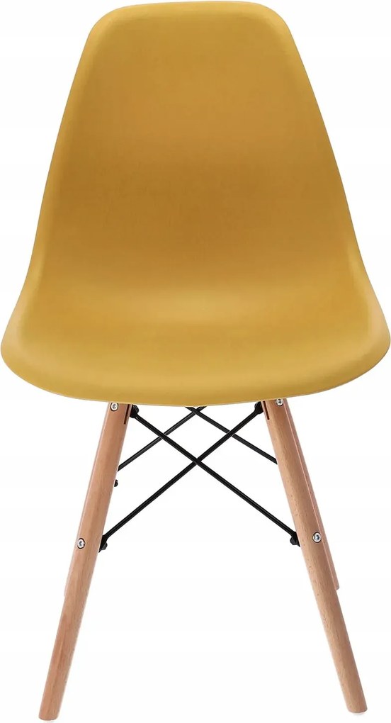 Dekorstudio Dizajnová jedálenská stolička v škandinávskom štýle - horčicová