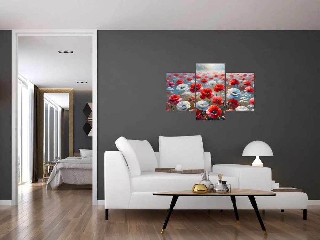 Obraz - Pole vlčích makov (90x60 cm)