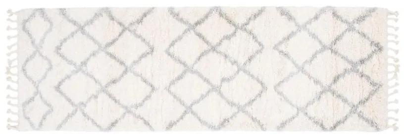 Kusový koberec shaggy Axaya krémový atyp 70x200cm