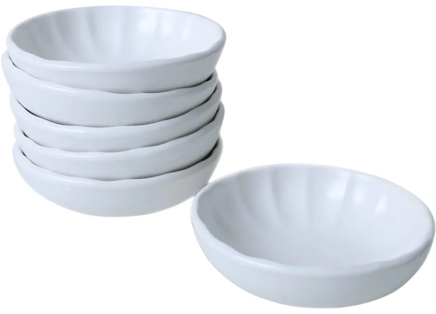 Sada 6 keramických misiek Laguna, 12 cm, biele