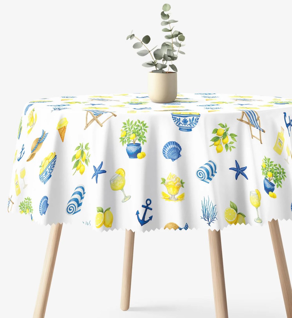 Goldea okrúhly teflónový obrus - talianske leto Ø 150 cm