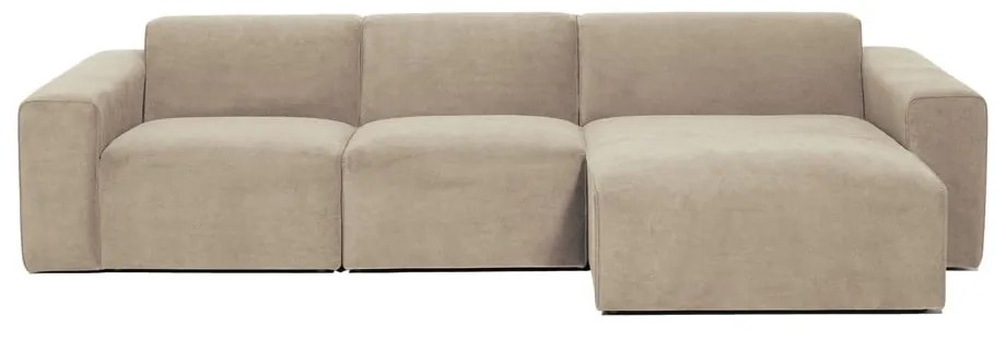 Béžová menčestrová rohová pohovka (pravý roh) Sting - Scandic